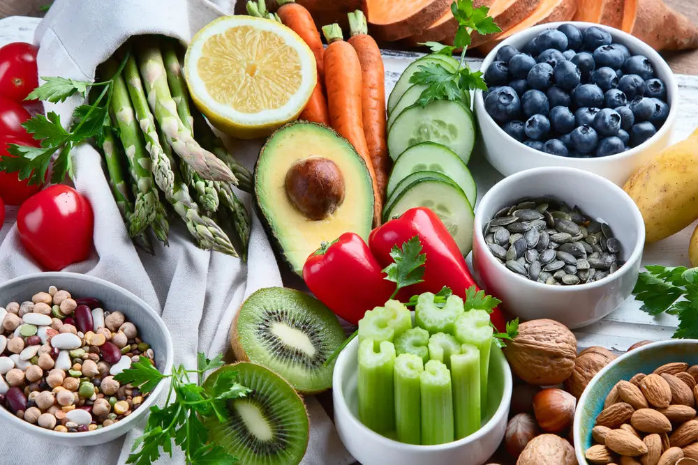Best High Alkaline Foods. Vegan, alkaline diet concept